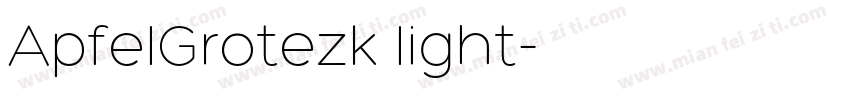 ApfelGrotezk light字体转换